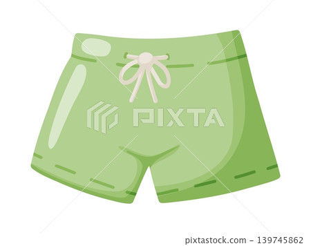 Green Sport Shorts with Drawstring Clipart Green Sport Shorts with Drawstring Clipart 139745862