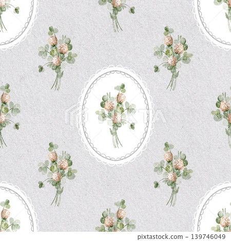 Cottagecore Floral Pattern Watercolor Hand Painted Cottagecore Floral Pattern Watercolor Hand Painted 139746049
