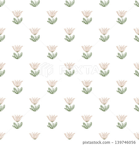 Floral Pattern Watercolor Hand Painted Floral Pattern Watercolor Hand Painted 139746056
