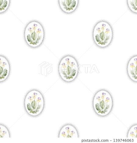 Cottagecore Floral Pattern Watercolor Hand Painted Cottagecore Floral Pattern Watercolor Hand Painted 139746063