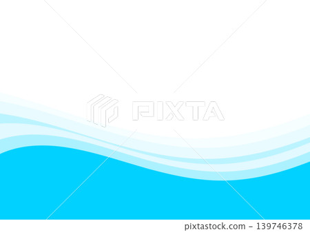 美麗的淺藍色波浪,白色背景 美麗的淺藍色波浪,白色背景 139746378