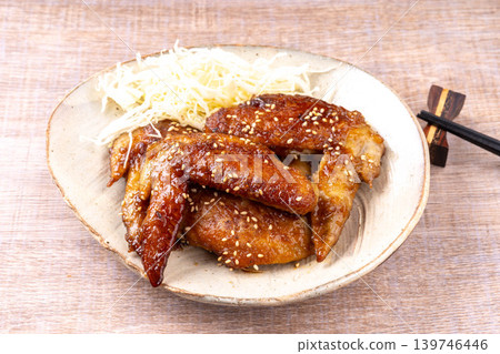Sweet and spicy grilled chicken wings Sweet and spicy grilled chicken wings 139746446