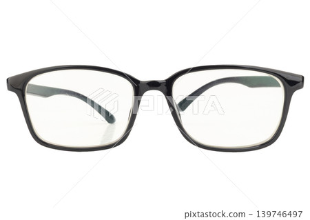 black glasses isolated on white background black glasses isolated on white background 139746497