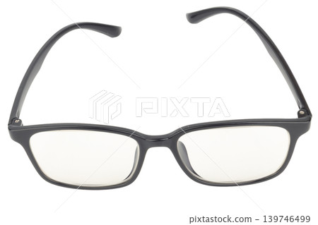 black glasses isolated on white background black glasses isolated on white background 139746499