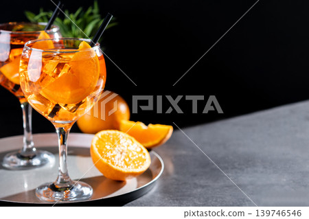 Refreshing Aperol Spritz cocktail Refreshing Aperol Spritz cocktail 139746546