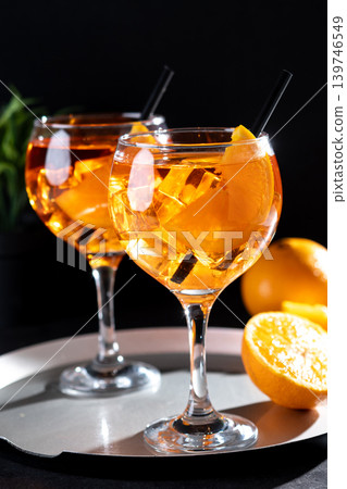 Refreshing Aperol Spritz cocktail Refreshing Aperol Spritz cocktail 139746549