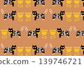 Abstract cats seamless vector nature pattern. Abstract cats seamless vector nature pattern. 139746721