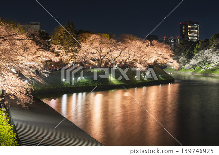 東京的千鳥淵（Chidorigafuchi）春日美景：夜晚燈光映照下的櫻花，令人嘆為觀止 [東京千代田區] 139746925