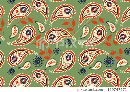 Sand Paisley seamless pattern, vector Sand Paisley seamless pattern, vector 139747271
