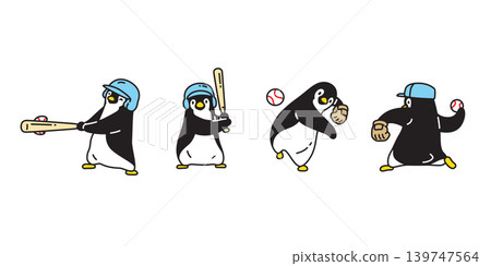 penguin vector baseball player softball sport cartoon character icon bird logo doodle illustration symbol design isolated penguin vector baseball player softball sport cartoon character icon bird logo doodle illustration symbol design isolated 139747564