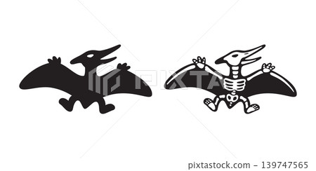 pteranodon flying dinosaur fossil Pterosaurs icon skeleton bone skull vector cartoon character doodle illustration logo isolated design pteranodon flying dinosaur fossil Pterosaurs icon skeleton bone skull vector cartoon character doodle illustration logo isolated design 139747565