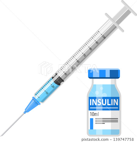 Plastic Medical Syringe and Vial Icon Plastic Medical Syringe and Vial Icon 139747758