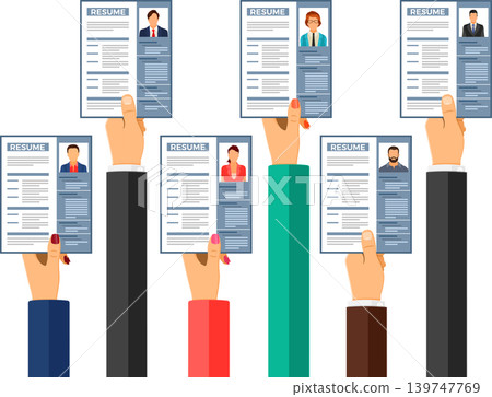 Job Agency Employment and Hiring Concept Job Agency Employment and Hiring Concept 139747769