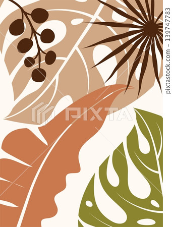 Boho Leaf and Floral Branch Abstract Home Decor 139747783