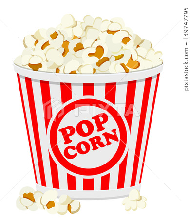 paper bag full of popcorn 139747795