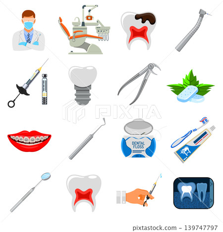 Set Dental Services Icons 139747797