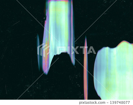 Abstract holographic light leak texture on black background with neon gradient glow, retro film scratches, iridescent distortion, futuristic cyberpunk aesthetic Cinematic vintage experimental backdrop Abstract holographic light leak texture on black background with neon gradient glow, retro film scratches, iridescent distortion, futuristic cyberpunk aesthetic Cinematic vintage experimental backdrop 139748077