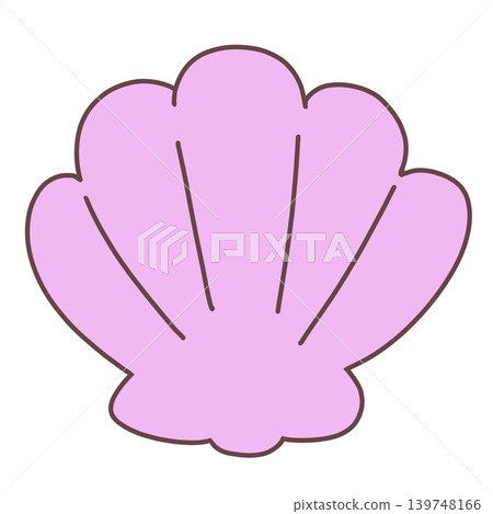 Cute lavender seashells, a summer/sea icon illustration. Cute lavender seashells, a summer/sea icon illustration. 139748166