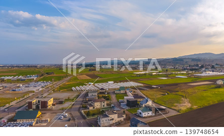 April 26 2026 Shin Hakodate Hokuto Rural Farmland Evening Landscape April 26 2026 Shin Hakodate Hokuto Rural Farmland Evening Landscape 139748654