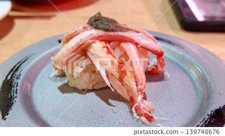 Crab sushi nigiri fresh Japanese seafood Crab sushi nigiri fresh Japanese seafood 139748676