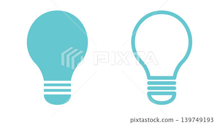 Light bulb icon (set of 2) - Vector material Light bulb icon (set of 2) - Vector material 139749193