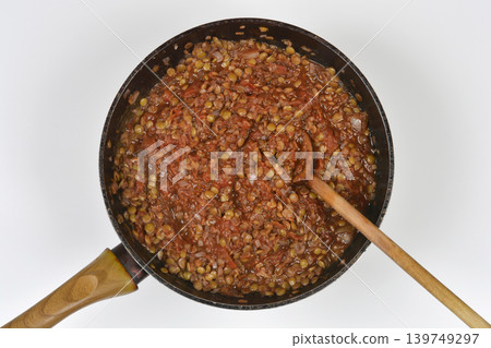 Lentil Ragu in Frying Pan Lentil Ragu in Frying Pan 139749297
