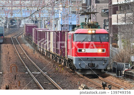 東海道本線四重列車駛過甲南山手站 東海道本線四重列車駛過甲南山手站 139749356