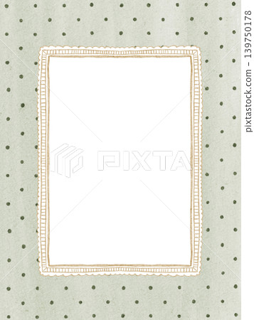 Rectangular Frame Cute Dots Watercolor Hand Painted 139750178