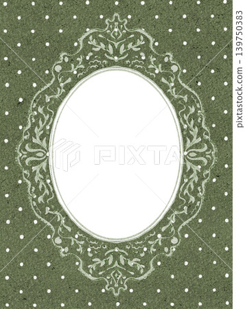 Lacy Ornate Border Illustration Watercolor Hand Painted 139750383