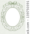 Lacy Oval Frame Bow Watercolor Hand Painted 139750391