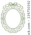 Lacy Oval Frame Bow Watercolor Hand Painted 139750392