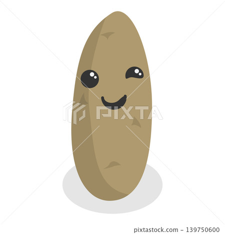 3D Isometric Flat Vector Illustration of Vegetables, Collection Of Comical Cartoon Characters. Item 1 3D Isometric Flat Vector Illustration of Vegetables, Collection Of Comical Cartoon Characters. Item 1 139750600