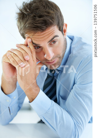 Stress, thinking and business with man, solution and idea with problem solving, entrepreneur or consultant. Anxiety, person or worker with startup, thoughts or corporate with professional planning Stress, thinking and business with man, solution and idea with problem solving, entrepreneur or consultant. Anxiety, person or worker with startup, thoughts or corporate with professional planning 139751506