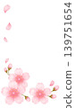 優雅的垂直邊框設計，飾以水彩風格的櫻花和花瓣。 139751654