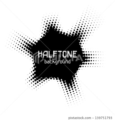 Halftone circle dotted background. Random modern halftone circle dot texture. Halftone circle dotted background. Random modern halftone circle dot texture. 139751793