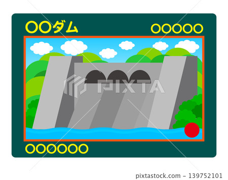 Dam card illustration material 3 Dam card illustration material 3 139752101