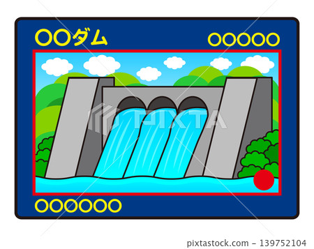 Dam card illustration material 4 Dam card illustration material 4 139752104