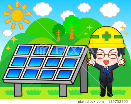太陽能板和辦公室工作人員的插圖資料 2 太陽能板和辦公室工作人員的插圖資料 2 139752393