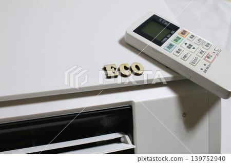 Air conditioner indoor unit and the word "Eco" Air conditioner indoor unit and the word "Eco" 139752940