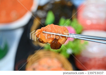 Korean Fresh Raw Sea Squirt Sashimi Korean Fresh Raw Sea Squirt Sashimi 139753037