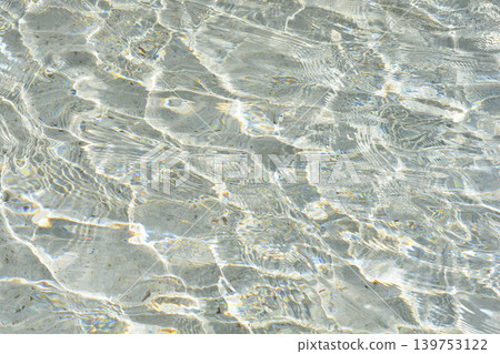 Sunlight Ripples in a Clear Water Fountain 139753122