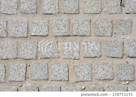 Grey Granite Cobblestone Pavement Texture Grey Granite Cobblestone Pavement Texture 139753255