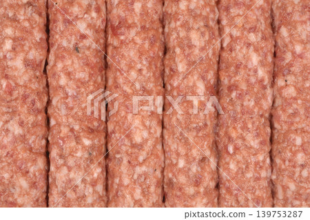 Raw Cevapcici Minced Meat Sausages Texture Raw Cevapcici Minced Meat Sausages Texture 139753287