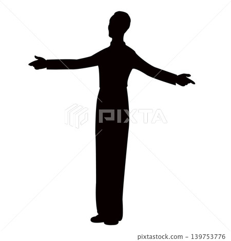 a boy body silhouette vector 139753776