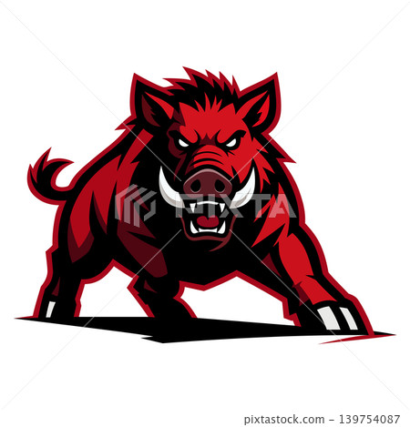 boar mascot logo design vector template boar mascot logo design vector template 139754087