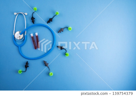 Two hantavirus blood samples representing infectious disease screening concept Two hantavirus blood samples representing infectious disease screening concept 139754379