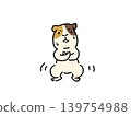A guinea pig doing squats with all its might. 139754988