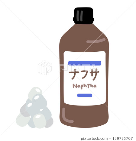 Illustrations of naphtha and pellets (images of petrochemicals and chemical raw materials) Illustrations of naphtha and pellets (images of petrochemicals and chemical raw materials) 139755707