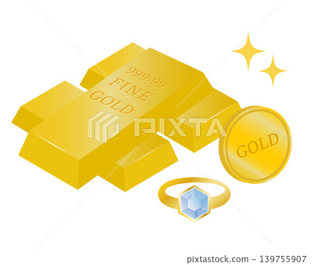 貴金屬圖片(金條、珠寶、金幣、閒置物品) 貴金屬圖片(金條、珠寶、金幣、閒置物品) 139755907