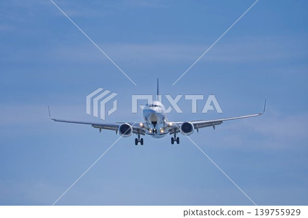 Blue sky over Sendai Airport, plane landing, Natori City, Miyagi Prefecture Blue sky over Sendai Airport, plane landing, Natori City, Miyagi Prefecture 139755929